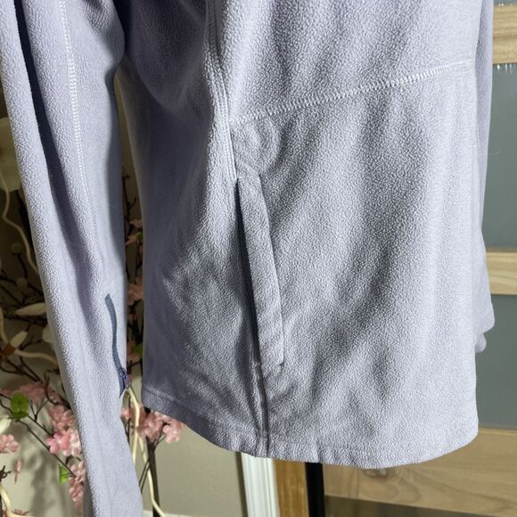 The North Face Sweater Womens Medium Purple Fleece Quarter Zip Pullover Hiking - Picture 5 of 10